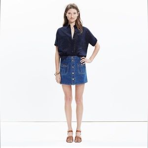 NWOT Madewell Denim Mini Skort